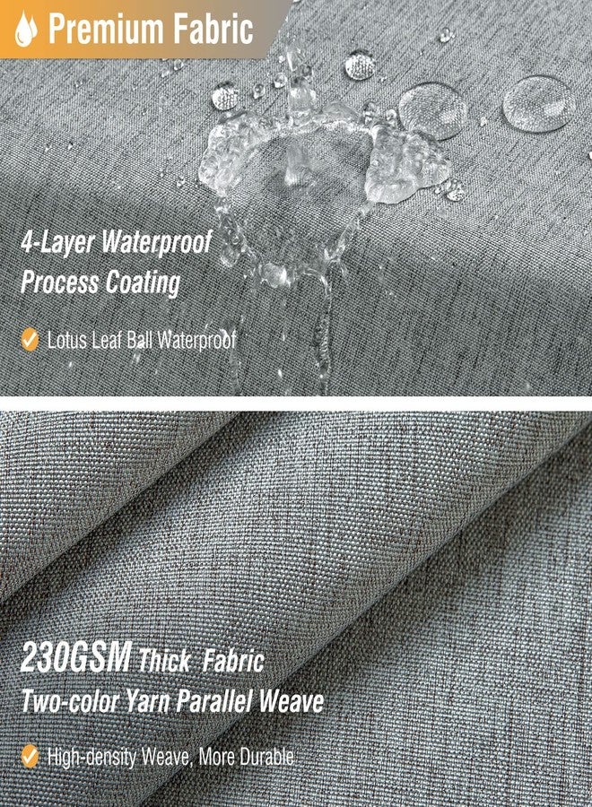 BTTN Long Grey Fabric Shower Curtain, 230GSM Linen Textured Heavy Duty Cloth Shower Curtain Set with Hooks, Waterproof Neutral Weighted Luxury Decorative Shower Curtains for Bathroom(Gray, W72xH78) - Image 2